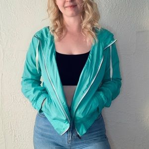 Sea foam green windbreaker